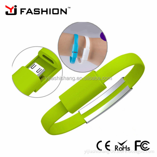 Short Micro USB Charging Cable Wristband Micro USB Cable Data Sync Charger Bracelet For Power Bank/ Smart Phone